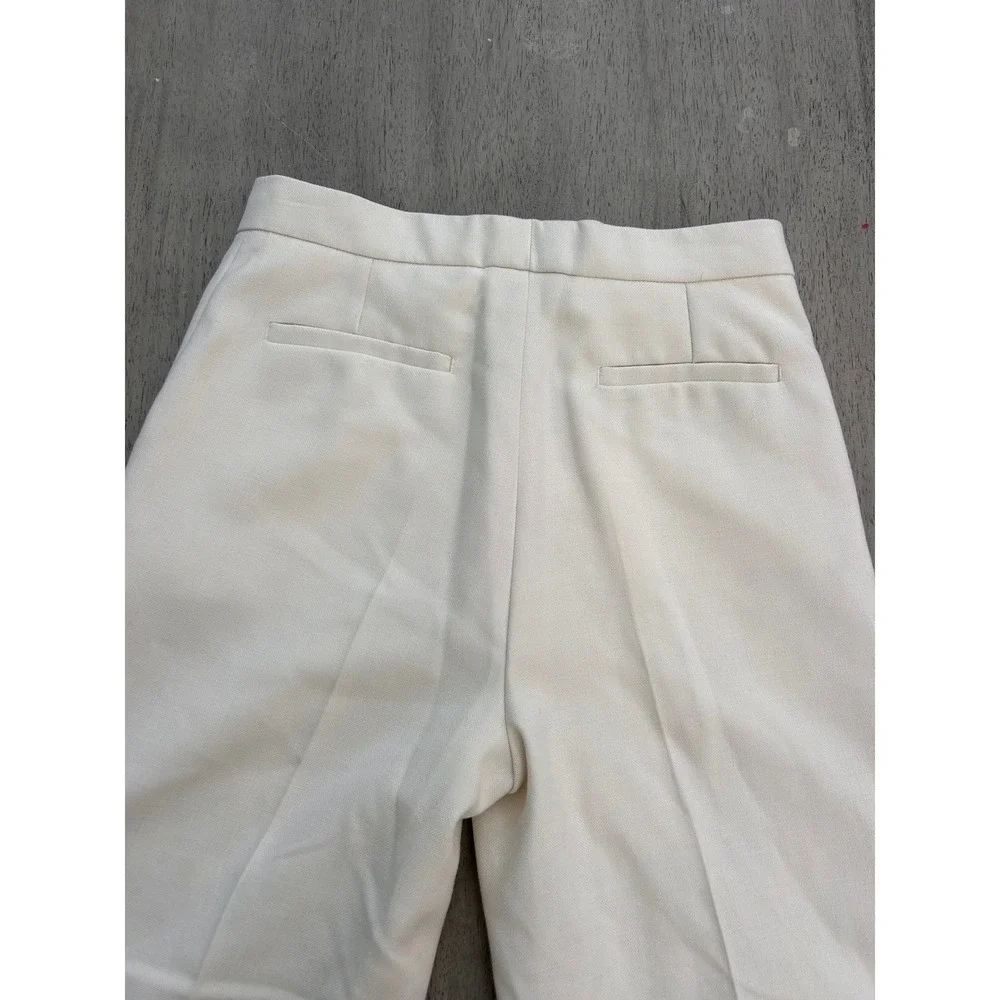 Sandro Paris Cream Off White Wide Leg Tailored Trousers Dress‎ Pants Womens 38